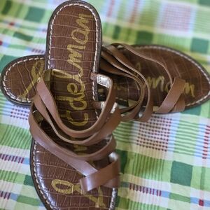 Sam Edelman Brown Multi-Strap Leather Sandals